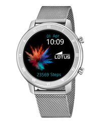 Lotus Smartwatch 50037/1 reloj hombre aleación negro pulsera acero plateado
