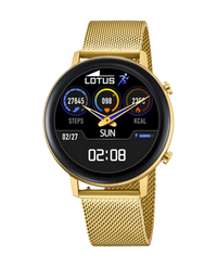 Lotus Smartwatch 50041/1 reloj mujer aleación zinc esfera negra pulsera dorada