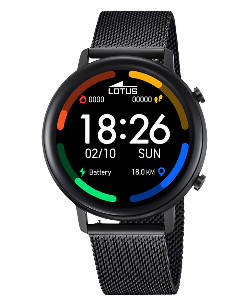 Lotus Smartwatch 50043/1 reloj inteligente hombre aleación zinc negro con pulsera acero