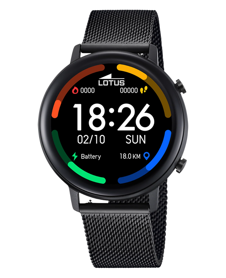 Lotus Smartwatch 50043/1 reloj inteligente hombre aleación zinc negro con pulsera acero