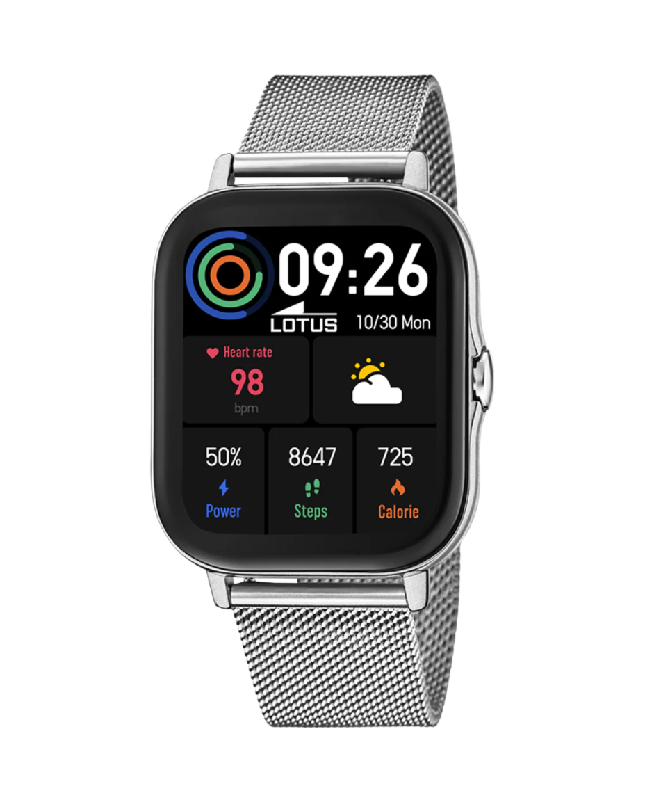 Lotus Smartwatch 50044/1 reloj hombre acero plateado esfera negra inteligente