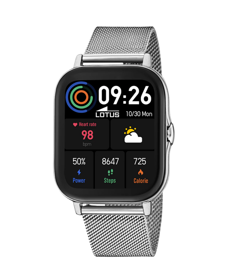 Lotus Smartwatch 50044/1 reloj hombre acero plateado esfera negra inteligente