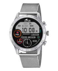 Lotus Smartwatch 50047/1 reloj hombre aleacion zinc esfera negra pulsera acero plateado