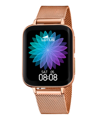 Lotus Classic Smartwatch 50033/1 reloj hombre aleación zinc esfera negra pulsera acero rosa
